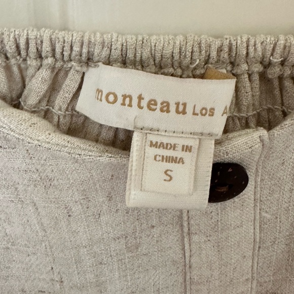 Oatmeal Linen Blend Sundress - Picture 4 of 4